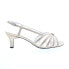 Фото #2 товара David Tate Cheer Womens Beige Extra Wide Canvas Hook & Loop Strap Heels Shoes 10