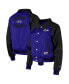 ფოტო #1 პროდუქტის Women's Purple Baltimore Ravens Coaches Raglan Full-Snap Jacket