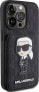 Karl Lagerfeld Karl Lagerfeld KLHCP15XSAKKNSCK iPhone 15 Pro Max 6.7" czarny/black hardcase Saffiano Cardslots and Stand Monogram Ikonik Patch