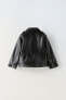 Faux leather biker jacket