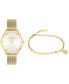 ფოტო #1 პროდუქტის Women's Chelsea Ionic Gold Stainless Steel Watch 32mm