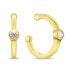 Charming gold-plated earring with zircon EA781Y