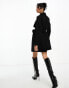 Vila waterfall belted coat in black