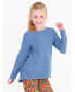 ფოტო #5 პროდუქტის Toddler Girls Waffle Knit Long Sleeve Bow Back Top