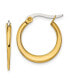 ფოტო #1 პროდუქტის Stainless Steel Polished Yellow plated Tapered Hoop Earrings