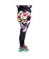 Фото #2 товара Women's Curvy Fit Active Floral Print Poly Tricot Leggings