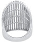 ფოტო #5 პროდუქტის Diamond Multirow Statement Ring (1-1/2 ct. t.w.) in 14k White Gold