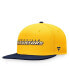 ფოტო #3 პროდუქტის Men's Gold, Navy Nashville Predators Iconic Color Blocked Snapback Hat