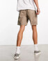 New Look zip pocket shorts in brown