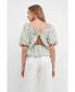Фото #4 товара Women's Floral Tied Back Top