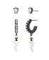 ფოტო #1 პროდუქტის Faux Stone Ghost Charm Huggie Duo Earring Set