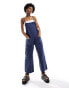 Фото #1 товара Monki lightweight denim dungarees in blue