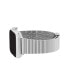 Women's Silver-Tone Stainless Steel Ribbed Bracelet designed for 42/44/45/Ultra/Ultra 2 Apple Watch