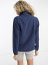 Berghaus oversized QZ fleece in navy with aztec trim