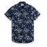 SCOTCH & SODA Printed Poplin short sleeve shirt