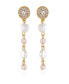 ფოტო #1 პროდუქტის Imitation Pearl and Light Pink Bead Dangle Earrings