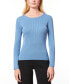 ფოტო #1 პროდუქტის Women's Ribbed Scoop-Neck Sweater, Regular & Petites