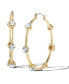 Womens Drop and Hoop Earrings - Gold-Tone Earrings with Crystal Embellishments