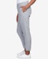 Фото #3 товара Petite Drama Queen Casual Stretch Waist Velour Joggers Pants