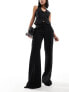 Фото #1 товара Mango pintuck tailored flare trouser in black