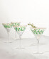 Фото #7 товара Holiday Decal Martini Glass, Set of 4