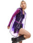 Фото #1 товара Brave Soul clear festival rain mac in purple