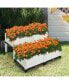 Set of 4 Raised Garden Bed Elevated Flower Vegetable Herb