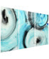 "Ripple Effect IV Abc" Frameless Free Floating Tempered Glass Panel Graphic Wall Art Set of 3, 72" x 36" x 0.2" Each