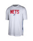 Men's White Brooklyn Nets Hardwood Classics Pregame Warmup Shooting Performance T-shirt