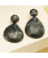 ფოტო #2 პროდუქტის Women's Grey Textured Teardrop Earrings