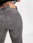 Фото #8 товара NA-KD x Moa Mattsson split detail jeans in dark grey