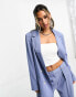 Фото #1 товара ASOS DESIGN double breasted blazer in blue twill