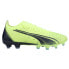 Фото #2 товара Puma Ultra Match Firm GroundAg Soccer Cleats Mens Yellow Sneakers Athletic Shoes