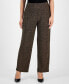 ფოტო #1 პროდუქტის Petite Pull-On Wide-Leg Knit Pants