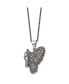 Фото #3 товара Chisel marcasite Butterfly Pendant Singapore Chain Necklace
