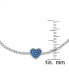 ფოტო #3 პროდუქტის Blue Spinel (1/5 ct. t.w.) & Lab-Grown White Sapphire (1-1/4 ct. t.w.) Heart Tennis Bracelet in Sterling Silver