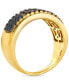 Chocolatier® Men's Chocolate Diamond & Blackberry Diamond Triple Cluster Ring (5/8 ct. t.w.) in 14k Gold