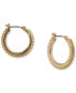 Tri-Tone 3-Pc. Set Textured Hoop Earrings