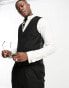 Фото #1 товара French Connection wedding waistcoat in black