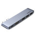 Фото #1 товара Wielofunkcyjny HUB port do MacBook Pro / Air 2x USB-C na USB-C HDMI 3x USB 3.0 - szary