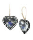 Faux Stone Shaky Heart Dangle Earrings