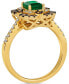 ფოტო #2 პროდუქტის Emerald (3/4 ct. t.w.) & Diamond (1/2 ct. t.w.) Ring in 14k Gold
