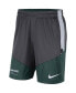 Men's Charcoal and Green Michigan State Spartans Team Performance Knit Shorts