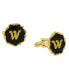 ფოტო #1 პროდუქტის Jewelry 14K Gold-Plated Enamel Initial W Cufflinks