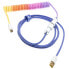 Фото #1 товара Ducky Premicord Afterglow Coiled Cable, USB Typ C auf Typ A - 1,8m