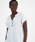 ფოტო #2 პროდუქტის Women's Cotton Ruffled Raglan-Sleeve Top