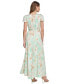 Фото #2 товара Women's Printed Faux-Wrap Gown