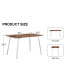 Фото #6 товара Rectangular Glass Dining Table, Brown Tempered Glass, Silver Legs, 51"x31.5"x29.5"