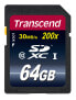 Transcend SD Card SDXC/SDHC Class 10 64GB - 64 GB - SDXC - Class 10 - NAND - 30 MB/s - Black