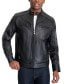 Фото #5 товара Michael Kors Men's Perforated Leather Moto Jacket, Created for Macy's